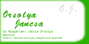 orsolya jancsa business card